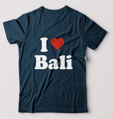 I Love Bali T-Shirt for Men-Petrol Blue-Ektarfa.online