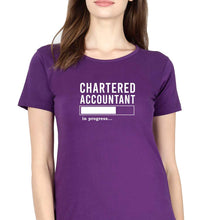 Load image into Gallery viewer, Chartered Accountants(CA) In Progress T-Shirt for Women-Purple-Ektarfa.online
