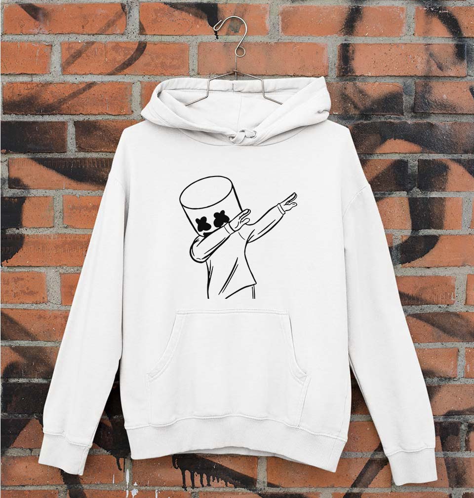 Dab Marshmello Unisex Hoodie for Men/Women-White-Ektarfa.online