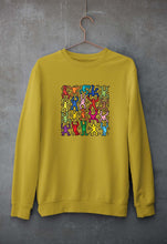 Load image into Gallery viewer, Keith Haring Funny Unisex Sweatshirt for Men/Women-Mustard Yellow-Ektarfa.online
