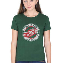 Load image into Gallery viewer, Lightning McQueen T-Shirt for Women-Dark Green-Ektarfa.online
