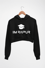 Load image into Gallery viewer, IIM Raipur Crop HOODIE FOR WOMEN-Black-Ektarfa.online
