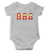 Load image into Gallery viewer, The Three wise monkeys Kids Romper For Baby Boy/Girl-0-5 Months(18 Inches)-Grey-Ektarfa.online
