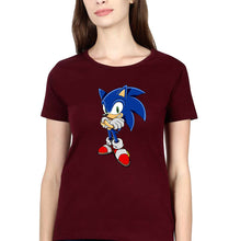 Load image into Gallery viewer, Sonic T-Shirt for Women-Maroon-Ektarfa.online
