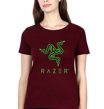 Load image into Gallery viewer, Razer T-Shirt for Women-Maroon-Ektarfa.online
