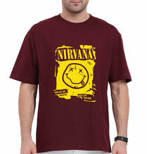 Load image into Gallery viewer, Nirvana Oversized T-Shirt for Men-Maroon-Ektarfa.online
