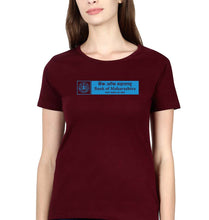 Load image into Gallery viewer, Bank of Maharashtra T-Shirt for Women-Maroon-Ektarfa.online
