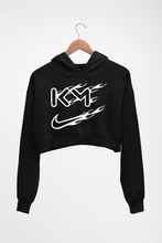 Load image into Gallery viewer, Kylian Mbappé Crop HOODIE FOR WOMEN-Black-Ektarfa.online
