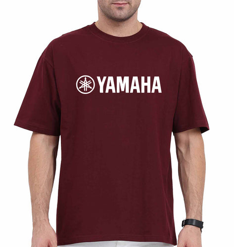 Yamaha Oversized T-Shirt for Men-Maroon-Ektarfa.online