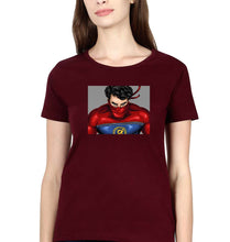 Load image into Gallery viewer, Minnal Murali T-Shirt for Women-Maroon-Ektarfa.online
