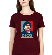 Load image into Gallery viewer, Diego Maradona T-Shirt for Women-Maroon-Ektarfa.online
