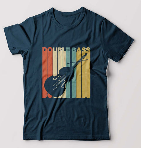 Double Bass Violin T-Shirt for Men-Petrol Blue-Ektarfa.online