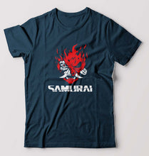 Load image into Gallery viewer, Cyberpunk Samurai T-Shirt for Men-Petrol Blue-Ektarfa.online
