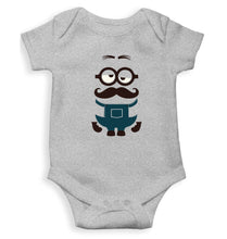 Load image into Gallery viewer, Minion Mustache Kids Romper For Baby Boy/Girl-0-5 Months(18 Inches)-Grey-Ektarfa.online
