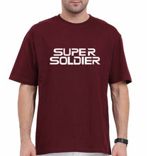 Load image into Gallery viewer, Super Soldier Oversized T-Shirt for Men-Maroon-Ektarfa.online
