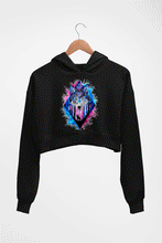 Load image into Gallery viewer, Wolf Crop HOODIE FOR WOMEN-Black-Ektarfa.online
