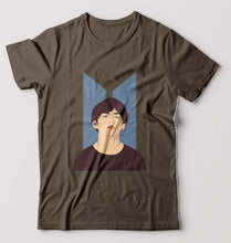 Load image into Gallery viewer, V-BTS(K-Pop) T-Shirt for Men-Olive Green-Ektarfa.online
