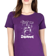 Load image into Gallery viewer, Drummer T-Shirt for Women-Purple-Ektarfa.online
