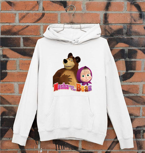 Masha and the Bear Unisex Hoodie for Men/Women-White-Ektarfa.online