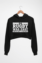 Load image into Gallery viewer, Rugby Crop HOODIE FOR WOMEN-Black-Ektarfa.online
