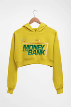 Load image into Gallery viewer, WWE Money in the Bank Crop HOODIE FOR WOMEN-Mustard Yellow-Ektarfa.online
