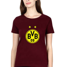 Load image into Gallery viewer, Borussia Dortmund T-Shirt for Women-Maroon-Ektarfa.online
