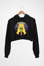 Load image into Gallery viewer, Alien Crop HOODIE FOR WOMEN-Black-Ektarfa.online
