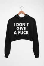 Load image into Gallery viewer, Fuck Crop HOODIE FOR WOMEN-Black-Ektarfa.online
