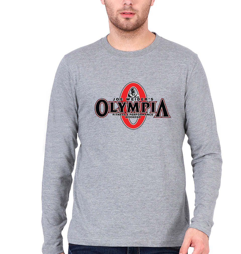 Olympia Full Sleeves T-Shirt for Men-Grey Melange-Ektarfa.online