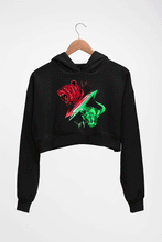 Load image into Gallery viewer, Share Market(Stock Market) Crop HOODIE FOR WOMEN-Black-Ektarfa.online

