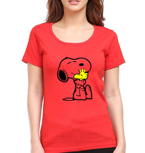 Load image into Gallery viewer, Snoopy T-Shirt for Women-Red-Ektarfa.online
