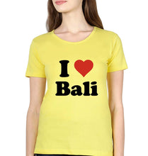 Load image into Gallery viewer, I Love Bali T-Shirt for Women-Yellow-Ektarfa.online
