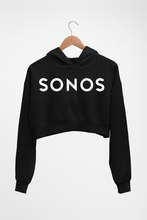 Load image into Gallery viewer, Sonos Crop HOODIE FOR WOMEN-Black-Ektarfa.online
