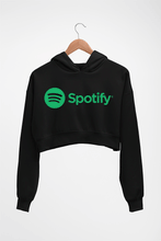 Load image into Gallery viewer, Spotify Crop HOODIE FOR WOMEN-Black-Ektarfa.online
