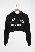 Load image into Gallery viewer, Fear of God Baseball Crop HOODIE FOR WOMEN-Black-Ektarfa.online
