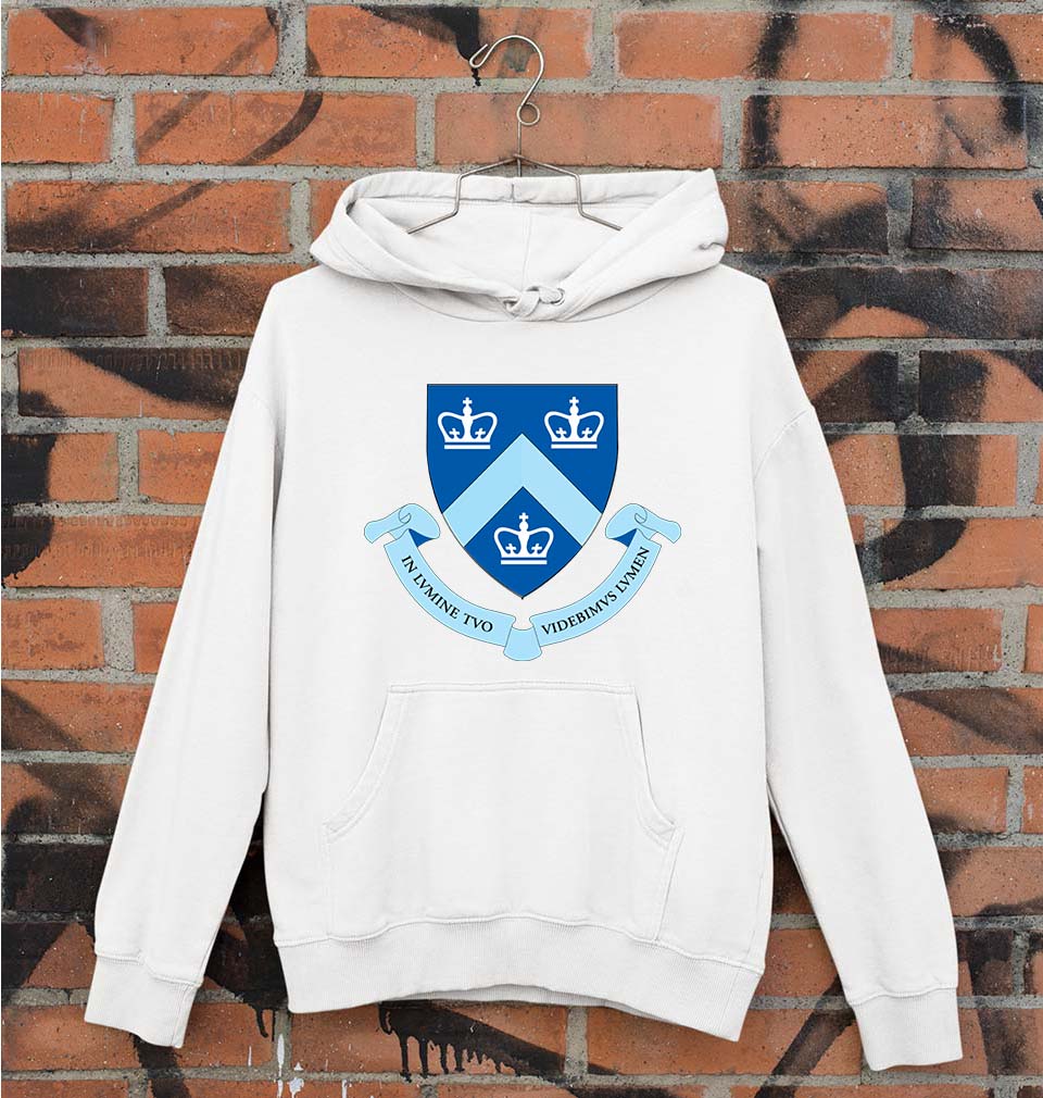 Columbia University Unisex Hoodie for Men/Women-White-Ektarfa.online