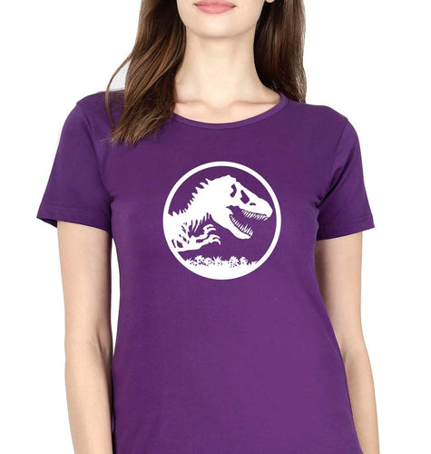 Jurassic World T-Shirt for Women-Purple-Ektarfa.online