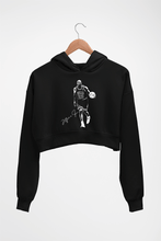 Load image into Gallery viewer, Michael Jordan Crop HOODIE FOR WOMEN-Black-Ektarfa.online
