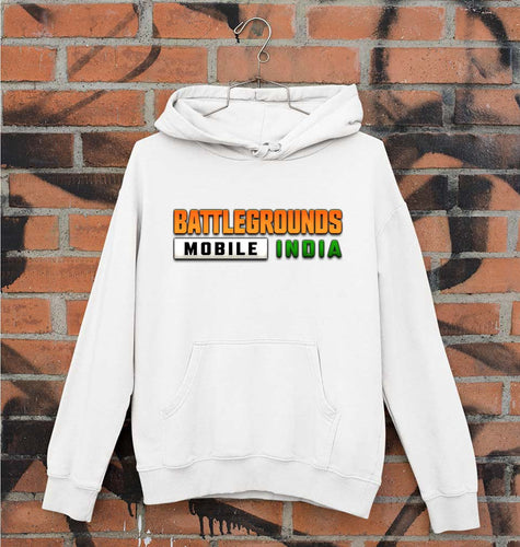 Battlegrounds Mobile India (BGMI) Unisex Hoodie for Men/Women-White-Ektarfa.online