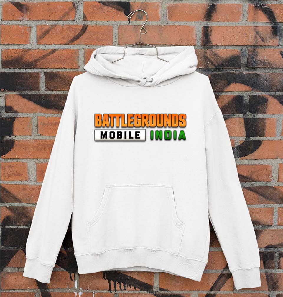Battlegrounds Mobile India (BGMI) Unisex Hoodie for Men/Women-White-Ektarfa.online