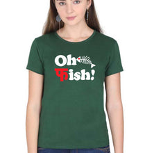 Load image into Gallery viewer, Fish Funny T-Shirt for Women-Dark Green-Ektarfa.online
