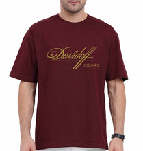 Load image into Gallery viewer, Davidoff Cigars Oversized T-Shirt for Men-Maroon-Ektarfa.online
