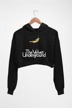 Load image into Gallery viewer, The Velvet Underground Crop HOODIE FOR WOMEN-Black-Ektarfa.online
