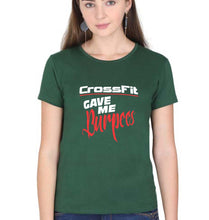 Load image into Gallery viewer, CrossFit Gym Burpees T-Shirt for Women-Dark Green-Ektarfa.online
