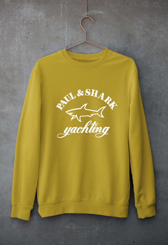 Paul & Shark Unisex Sweatshirt for Men/Women-Mustard Yellow-Ektarfa.online
