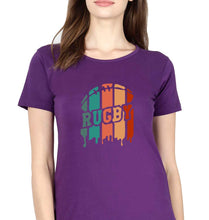 Load image into Gallery viewer, Rugby T-Shirt for Women-Purple-Ektarfa.online
