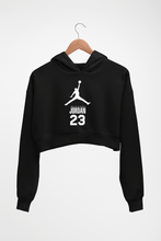 Load image into Gallery viewer, Michael Jordan Crop HOODIE FOR WOMEN-Black-Ektarfa.online
