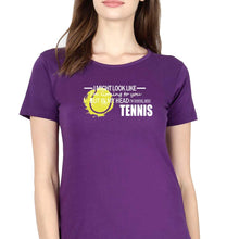 Load image into Gallery viewer, Tennis T-Shirt for Women-Purple-Ektarfa.online
