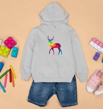 Load image into Gallery viewer, POLYGONAL DEER Kids Hoodie for Boy/Girl-0-1 Year(22 Inches)-Grey-Ektarfa.online
