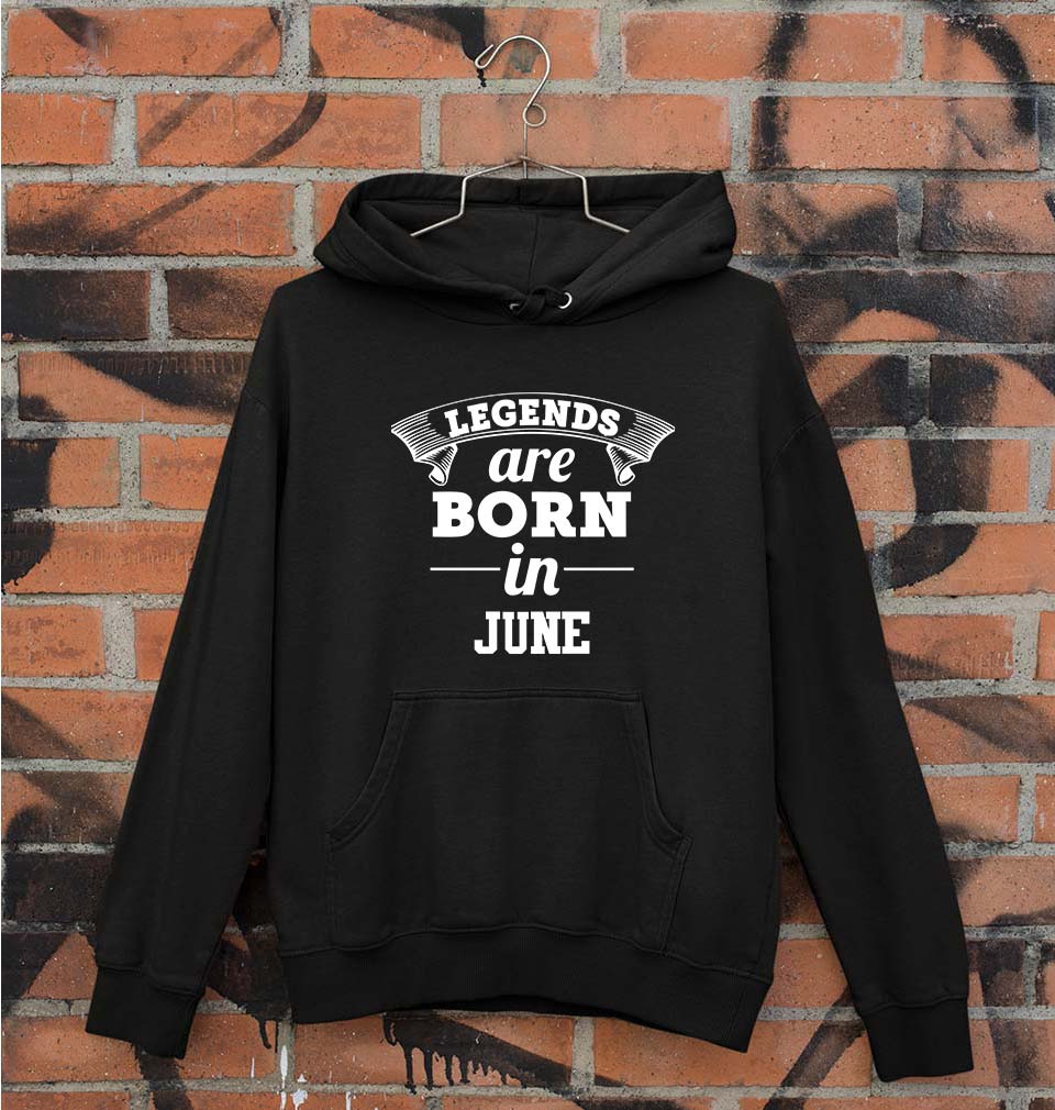 Legends are Born in Jun Unisex Hoodie for Men/Women-Black-Ektarfa.online